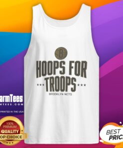 Top Hoops For Troops Brooklyn Nets basketball tank top featuring team colors and logo, perfect for fans and workouts.