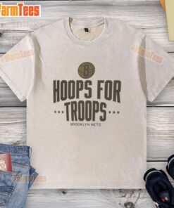 Brooklyn Nets Basketball washed t-shirt from Top Hoops for Troops, featuring a stylish design perfect for fans.