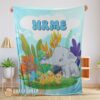 Top Hot Cute Elephant Safari Animal For Boys Customized Blanket