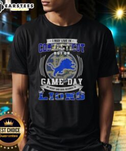 Detroit Lions Football T-Shirt for fans in Connecticut, showcasing team spirit on game day with stylish design.