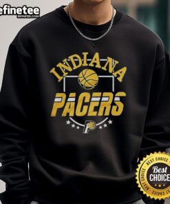 Stylish Top Indiana Pacers City Basketball 2025 sweatshirt featuring six stars logo, perfect for fans and players.