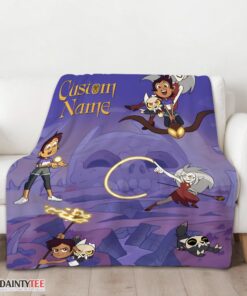 Top Luz Noceda With King And Eda Clawthorne The Owl House Blanket Fleece Customized Blanket - Image 3