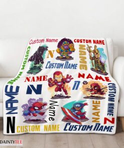 Top Marvel Chibi Heroes And Villains Blanket Fleece Customized Blanket - Image 3