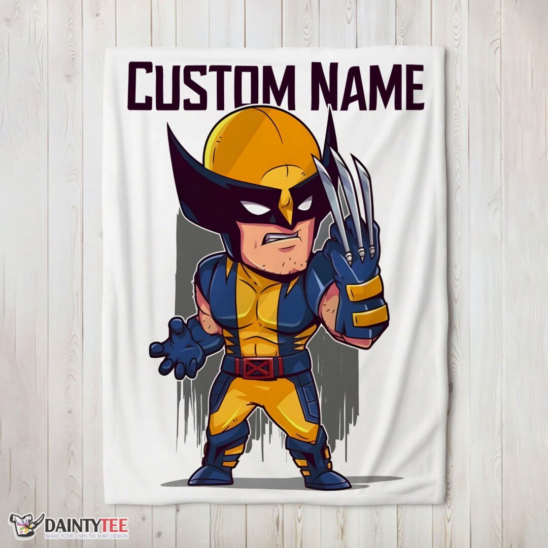 top-marvel-chibi-wolverine-blanket-fleece-customized-blanket-mk-02 Top Marvel Chibi Wolverine Blanket Fleece Customized Blanket