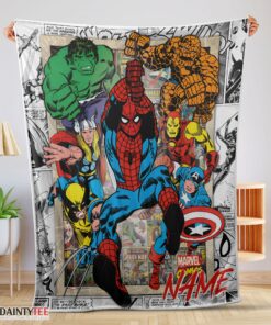 Top Marvel Comics Superhero Blanket Fleece Customized Blanket