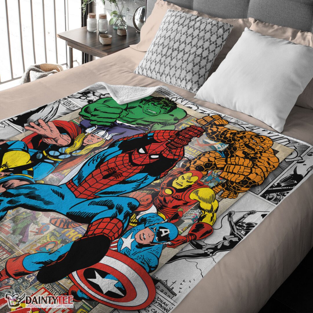 top-marvel-comics-superhero-blanket-fleece-customized-blanket-mk-03 Top Marvel Comics Superhero Blanket Fleece Customized Blanket - Image 4