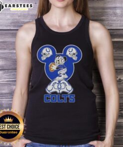 Top Mickey Hands Heart Love Indianapolis Colts Football Tank Top for fans celebrating team spirit and style.