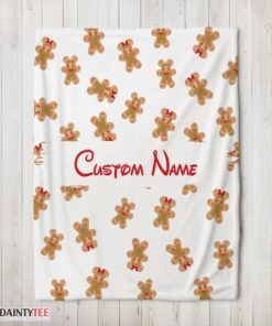 Top Mickey Mouse Gingerbread Delight Blanket Fleece Customized Blanket