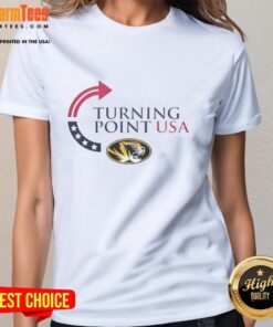 Top Missouri Tigers X Freedom Turning Point USA Charlie Kirk ladies tee featuring bold design and vibrant colors.