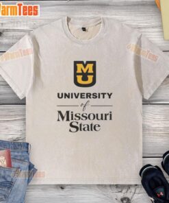 Top MU University Missouri State washed t-shirt in navy blue with logo, perfect for casual wear and school spirit.