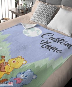Top Nelvana The Care Bears Family Camping Fleece Blanket Customize Blanket - Image 4