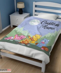 Top Nelvana The Care Bears Family Camping Fleece Blanket Customize Blanket - Image 3