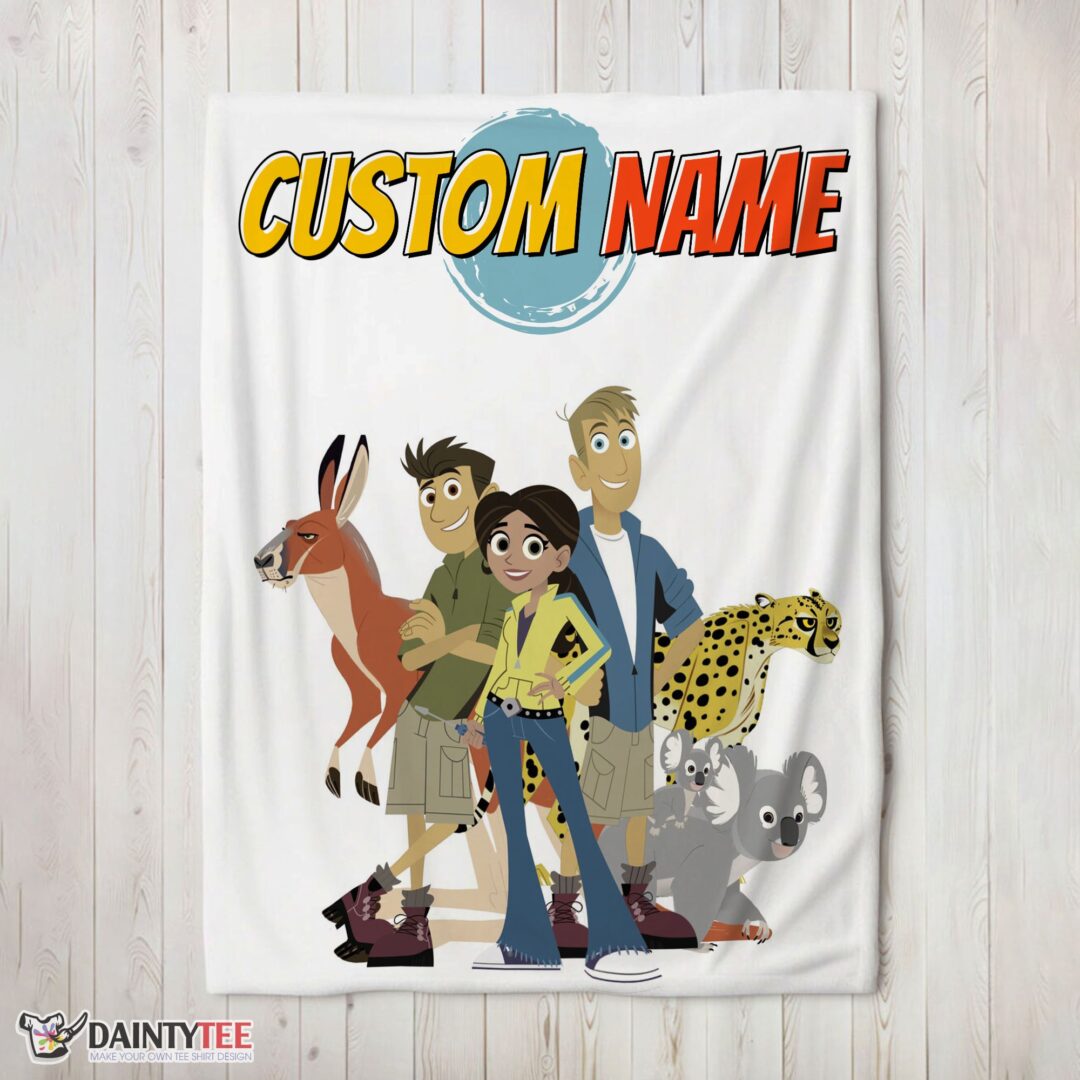 top-nice-wild-kratts-characters-blanket-fleece-customized-blanket-mk-02 Top Nice Wild Kratts Characters Blanket Fleece Customized Blanket