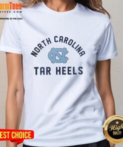 Top North Carolina Tar Heels ladies tee in blue, featuring team logo, perfect for female fans and game day attire.