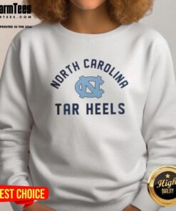 Cozy North Carolina Tar Heels sweatshirt featuring team logo, perfect for fans and game day attire.