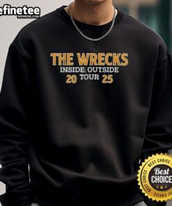 Top Official The Wrecks Inside Our Side Tour 2025 sweatshirt in stylish design, perfect for fans of the band.