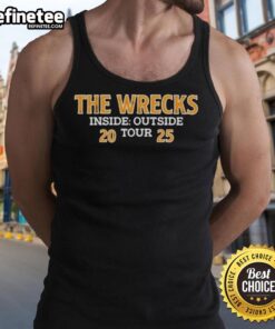 Top Official The Wrecks Inside Our Side Tour 2025 tank top featuring vibrant design and tour details.