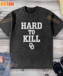 Top Oklahoma Sooners Football Hard to Kill washed t-shirt featuring team colors and logo, perfect for fans.