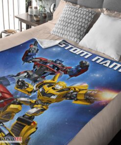 Top Optimus Prime And Bumblebee Transformers Movie Blanket Customize Blanket - Image 4