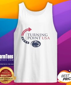 Alt Text: Top Penn State Nittany Lions X Freedom Turning Point USA Charlie Kirk tank top featuring vibrant logo design.