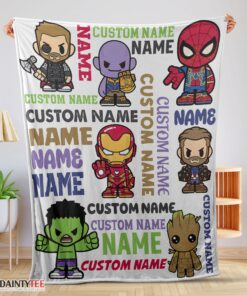 Top Personalized Marvel Superheroes And Thanos Blanket Fleece Customized Blanket