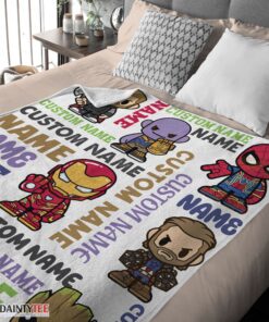 Top Personalized Marvel Superheroes And Thanos Blanket Fleece Customized Blanket - Image 4