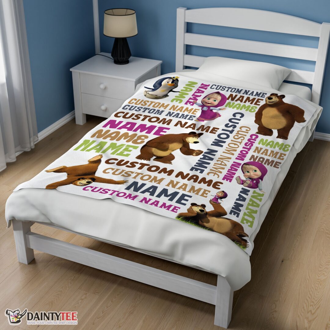top-personalized-masha-and-the-bear-blanket-fleece-customized-blanket-mk-02 Top Personalized Masha And The Bear Blanket Fleece Customized Blanket - Image 3