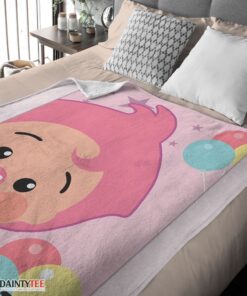Top Pink Plim Plim Love Blanket Fleece Customized Blanket - Image 4