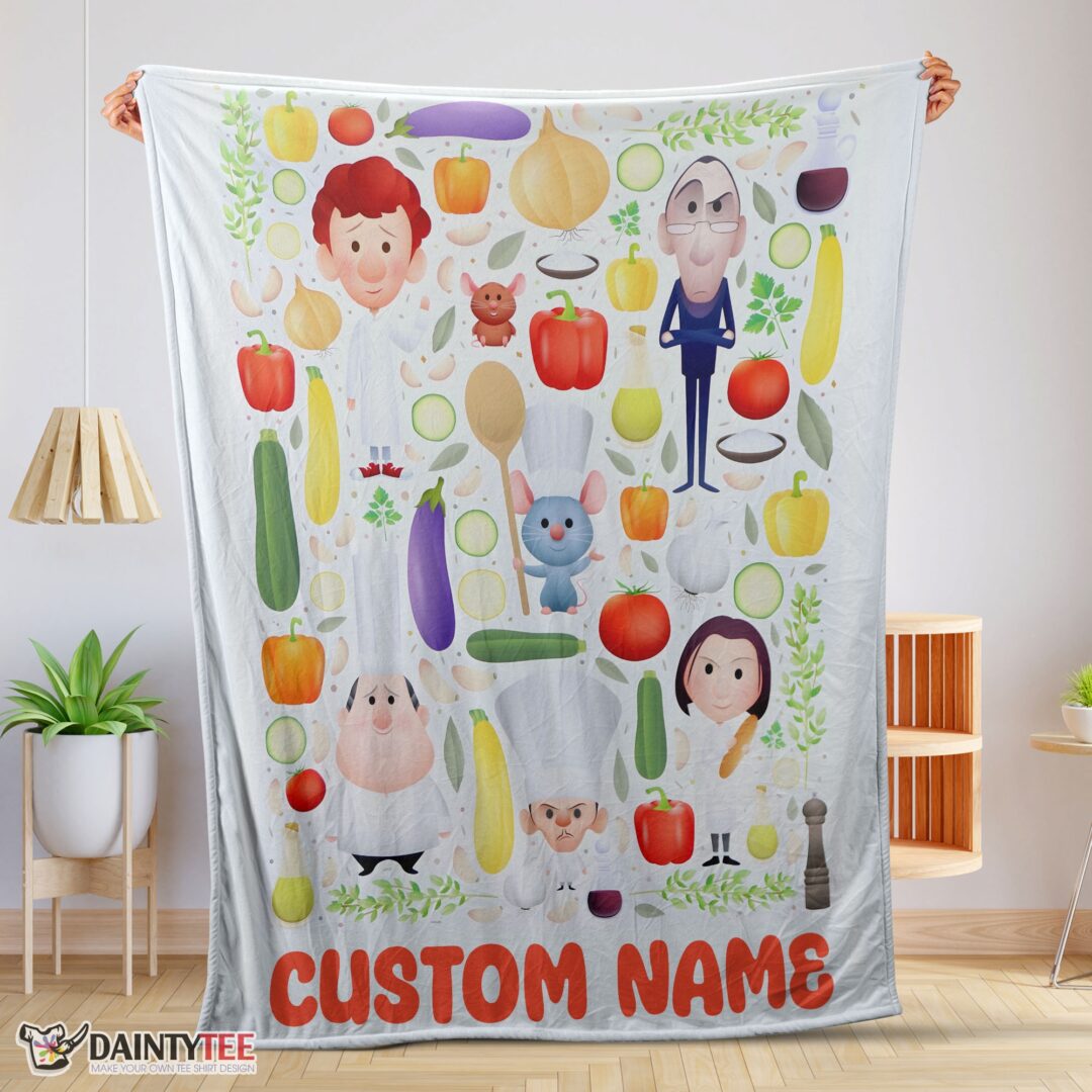 top-pixar-ratatouille-chief-cute-chibi-character-vegetable-blanket-fleece-customized-blanket-mk-01-1 Top Pixar Ratatouille Chief Cute Chibi Character Vegetable Blanket Fleece Customized Blanket