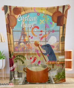 Top Pixar Ratatouille Warm & Soft Remy Chief Blanket Fleece Customized Blanket