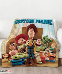 Top Pixar Toy Story Character Woody With Friends Blanket Fleece Customized Blanket - Image 3