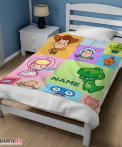 Top Pixar Toy Story Chibi Character Blanket Fleece Customized Blanket - Image 3