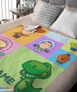 Top Pixar Toy Story Chibi Character Blanket Fleece Customized Blanket - Image 4