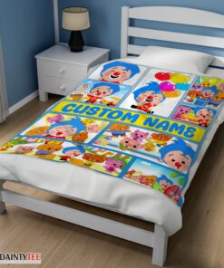 Top Plim Plim & Friends Collage Blanket Fleece Customized Blanket - Image 3