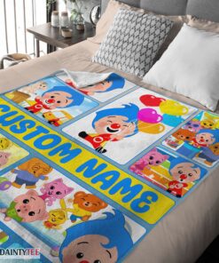 Top Plim Plim & Friends Collage Blanket Fleece Customized Blanket - Image 4