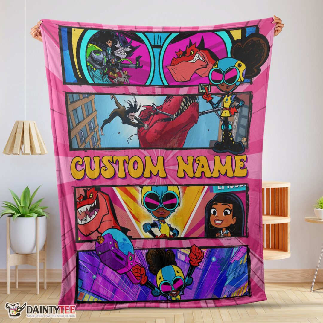 top-prehistoric-adventure-girl-warrior-blanket-e28093-customize-blanket-mk-01-1 Top Prehistoric Adventure Girl Warrior Blanket Customize Blanket