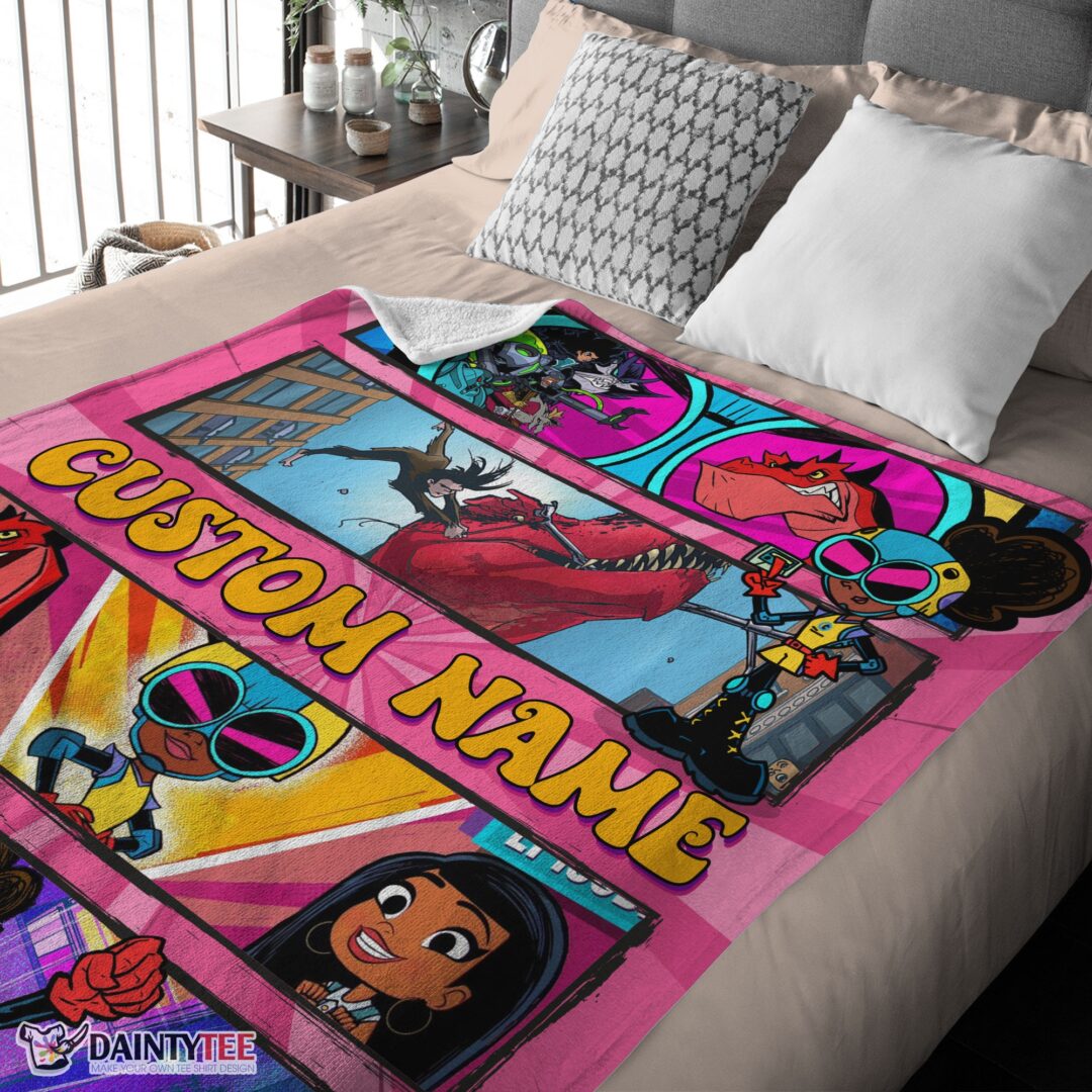 top-prehistoric-adventure-girl-warrior-blanket-e28093-customize-blanket-mk-02 Top Prehistoric Adventure Girl Warrior Blanket Customize Blanket - Image 3