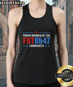 Alt Text: Top Proud Member of the FDT 8647 Community Tank Top featuring vibrant design and comfortable fit for all-day wear.