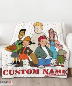 Top Recess Cartoon School's Out Blanket Fleece Customized Blanket - Image 3
