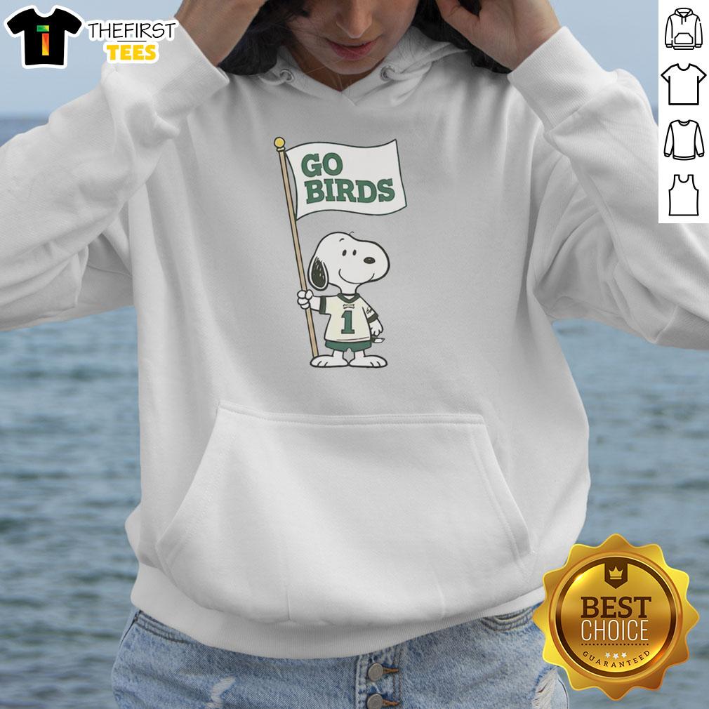 top-snoopy-x-philadelphia-eagles-football-go-birds-flag-retro-hoodie Retro Snoopy X Philadelphia Eagles hoodie featuring a football design and 'Go Birds' flag for fans.