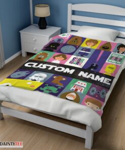 Top Star Wars Characters Cartoon Cute Customized Blanket - Image 3