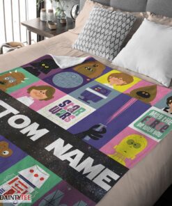 Top Star Wars Characters Cartoon Cute Customized Blanket - Image 4