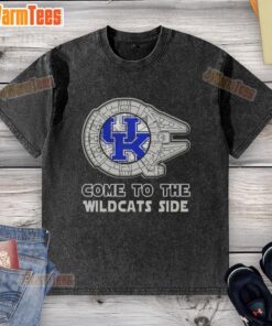 Top Star Wars Come to the Kentucky Wildcats Side Washed T-Shirt featuring a unique design for fans.
