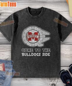 Top Star Wars Come to the Mississippi State Bulldogs side washed t-shirt featuring iconic characters and school colors.
