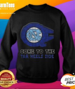 Cozy North Carolina Tar Heels sweatshirt featuring a Star Wars design, perfect for fans of both teams.
