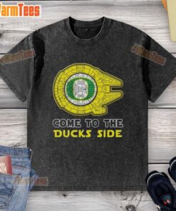 Top Star Wars Come To The Oregon Ducks Side washed t-shirt featuring a vibrant design for fans of both franchises.