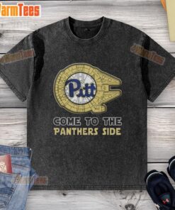 Pittsburgh Panthers Side-Washed T-Shirt featuring Top Star Wars design, perfect for fans and casual wear.