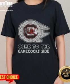 Top Star Wars Come to the South Carolina Gamecocks Side Ladies Tee featuring a stylish design for fans.