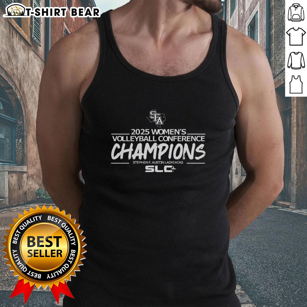 Top Stephen F. Austin Ladyjacks 2025 Women's Volleyball Conference Champions Tank Top Top Stephen F. Austin Ladyjacks 2025 Women's Volleyball Conference Champions Tank Top showcasing team pride and style.