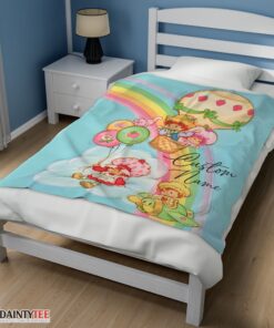 Top Strawberry Shortcake Cartoon With Friends Blanket Customize Blanket - Image 3